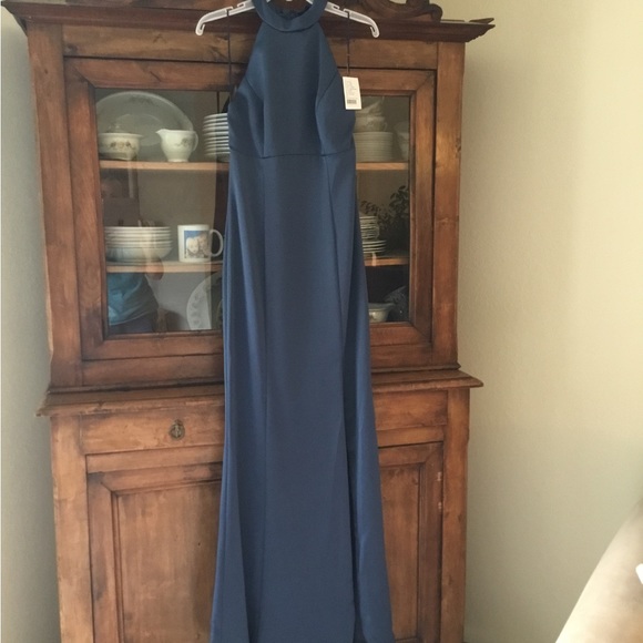 Amsale Bridesmaid Dress Jacinda in French Blue - Picture 1 of 8